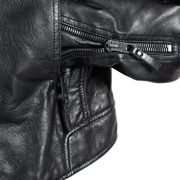 Balenciaga Black Lambskin-Leather Moto Jacket - Picture 8 of 12